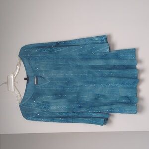 Top. Ladies. Gorgeous aqua blue.  Barely worn. Work. Parties. Errands.